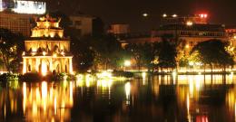 Sword Lake by night